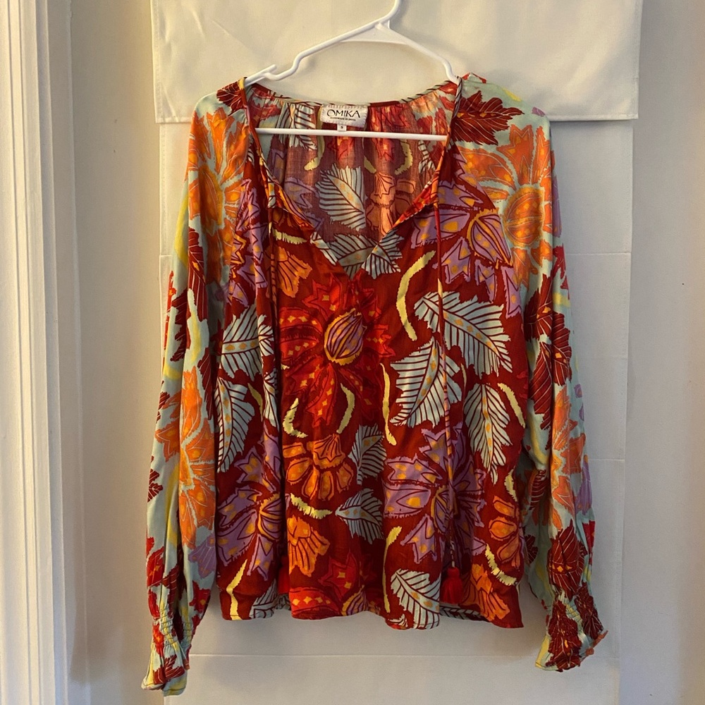 OMIKA womens floral blouse